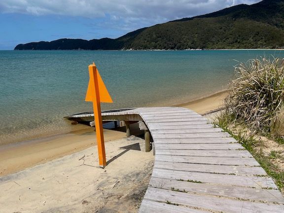 This caused a momentary bit of concern until we figured we needed to turn right and walk up the beach.