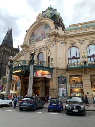 The exterior of the Municipal House is also rather impressive.