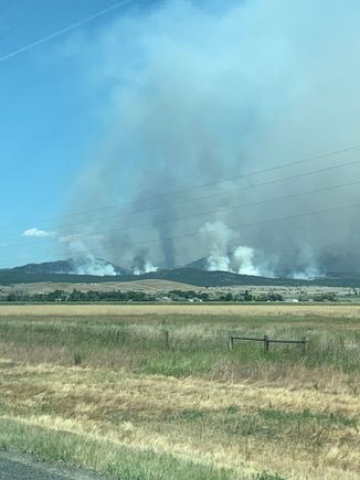 Fire in the North hills outside Helena. 