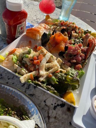 The cold platter and ribs