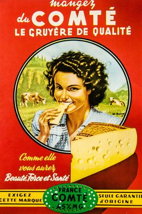 An old fromage advert for Comte.