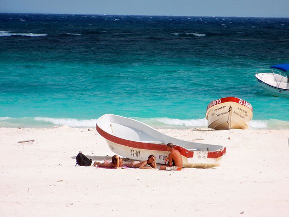 Shade is where you find it. Tulum Mexico