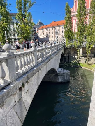 One part of the Triple Bridge, again by Plecnik