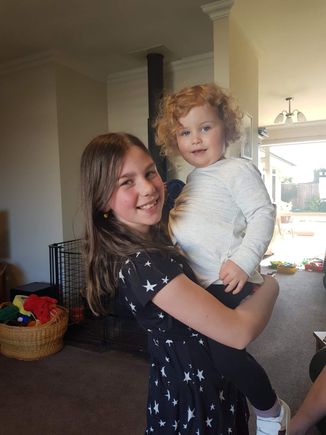 Molly and Audrey. Audrey is nearly 2 years.