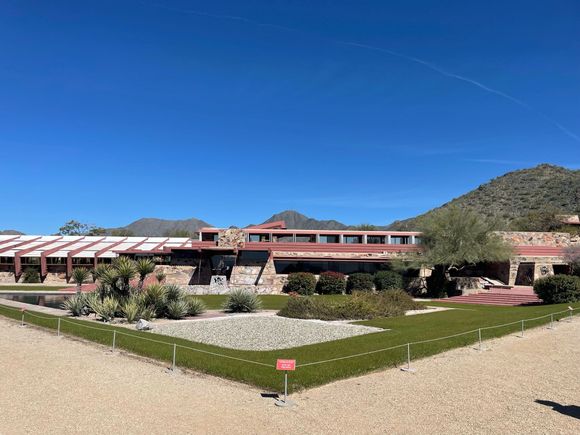 Adding a few Arizona pictures. Not ready to add pictures of me here, so you get scenery. Taliesen West, Frank Lloyd Wright’s winter retreat. Mimics the mountain  shape. If you turn 180, you will see a stunning vista extending to Phoenix. They do a wine tour at sunset  that is supposed to be spectacular. 