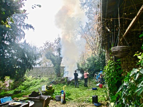 Annual brush burning