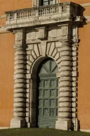 Door of Basilica S. Giovanni Laterano, near the Scala Santa steps.