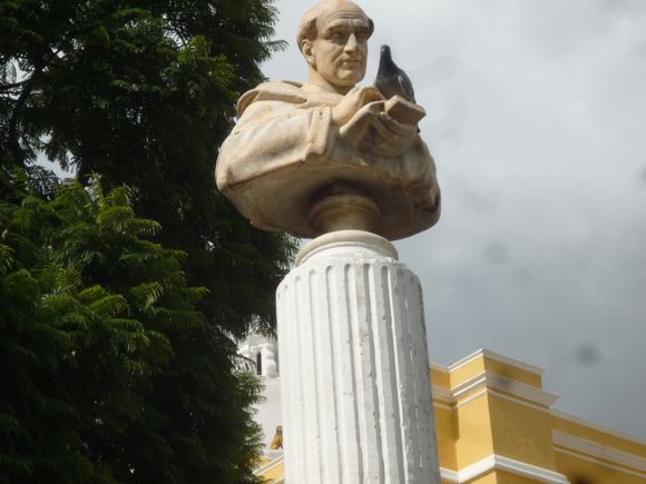 A memorial to Bartolomé de las Casas, 16-century advocate for the rights and dignity of native Americans.
