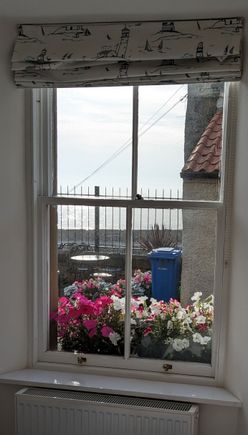 From our kitchen window, over the harbor