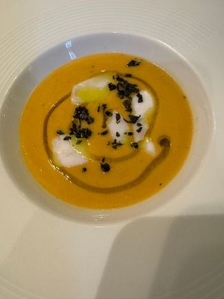 Chick pea soup with cod and black cabbage - a strange combination but very delicious