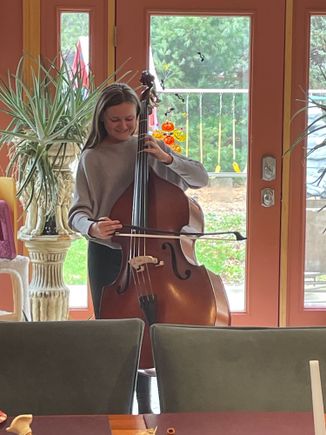 Thanksgiving yesterday. We were fortunate to have live music. This is my great niece. So cute!!