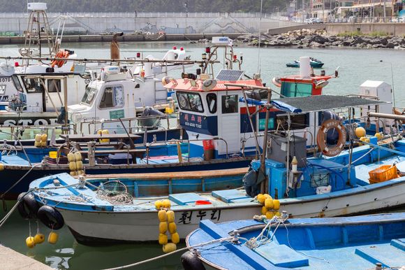 Fishing boats near Cheongsapo station