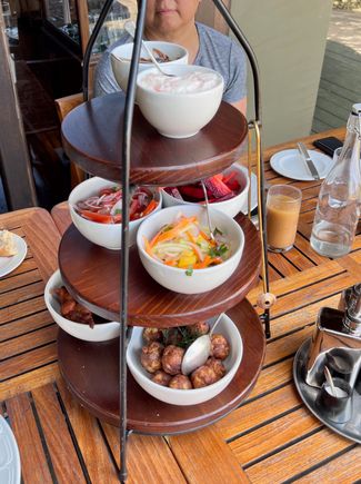 Lunch is served! Meals were not only nutritious and healthy but beautifully presented.