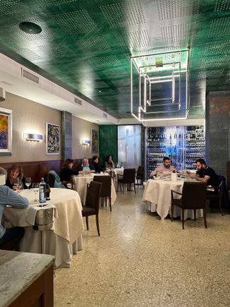 Interior of ASADOR D'BERTO in O'Grove.