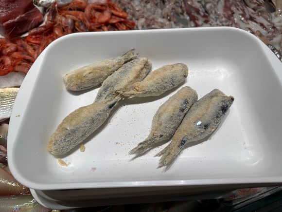 SARDE A BECCAFICO, BEFORE FRYING--TYPICAL CATANIA SARDINE DISH, not stuffed with raisins as in other parts of the island