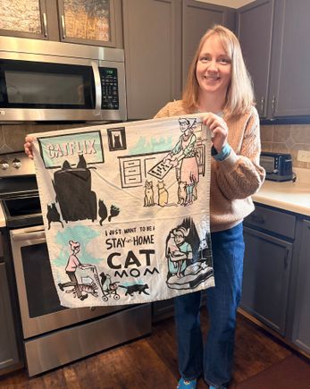 My daughter today. She really is doing OK.. hmmm, wonder who could have bought that towel for her???? 