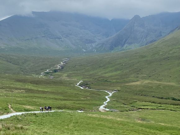 The Fairy Pools with the Black Cuillin Mountains in the background