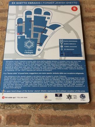 Bologna  Map of the former Jewish Ghetto