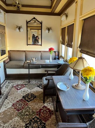 Inside one of the first class ladies lounge car 