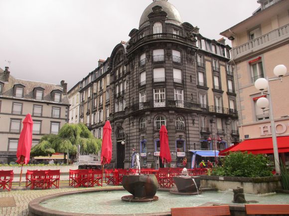 Attractive square in Mont Dore