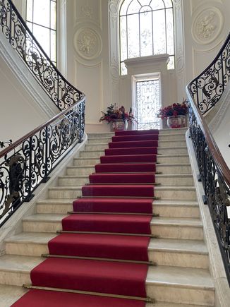 Stairs up to second floor