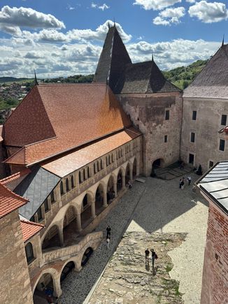 Looking down on the inner courtyard