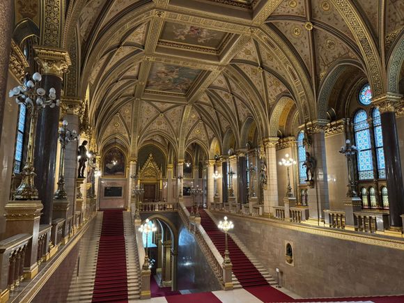 The sweeping 96-step Grand Staircase