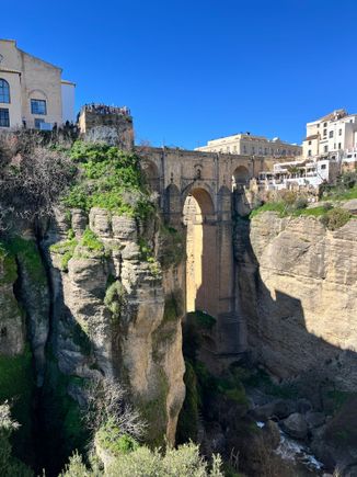 View of new bridge from Jardin de Cuenas