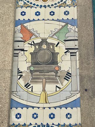 You can tell this is a train station!