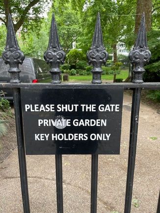On the walk we saw all of these charming little gardens, but no way to get in, then we saw this sign.  Did I tell you I know Mr. Darcy?