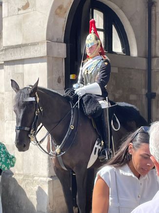I don't know how long their shifts are, but it is a testament to both rider and horse.
