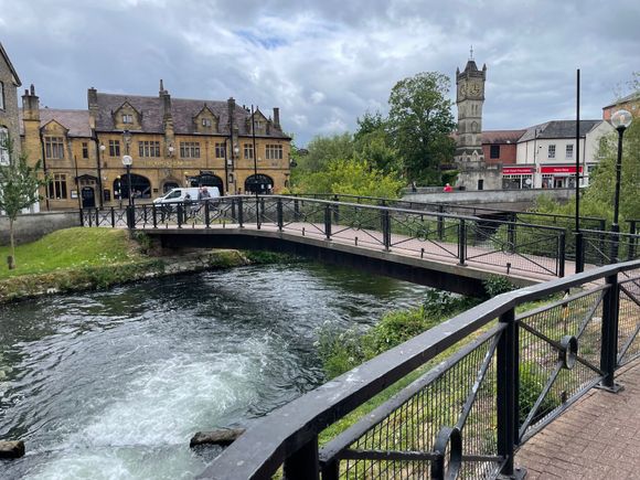 Walking into town looking for Cote restaurant