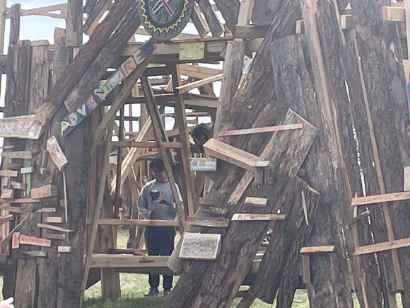 This was a pretty big structure, you could walk up on top of it