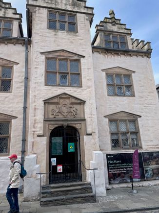 Front of Plas Mawr which was built during Elizabeth the 1st's reign.