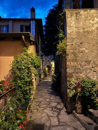 Walking back to Albergo Milano after dinner