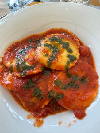 Ravioli with ricotta and spinach