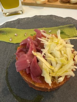 Tartar of tomatoes from Conil, a top tomato mecca in the region