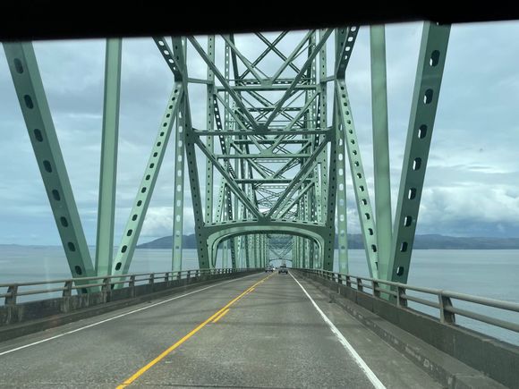 Over the big bridge, it's quite drive.