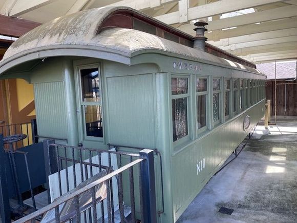 This is the Nahcotta, a 1889 Passenger Coach.  This is a Pullman Coach that was part of the Clamshell Railroad which ran along the North Beach Peninsula.