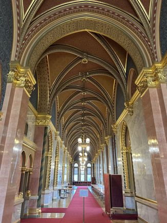 Beautiful hallway in the Parliament Building  