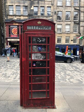 Red phone booths are everywhere!