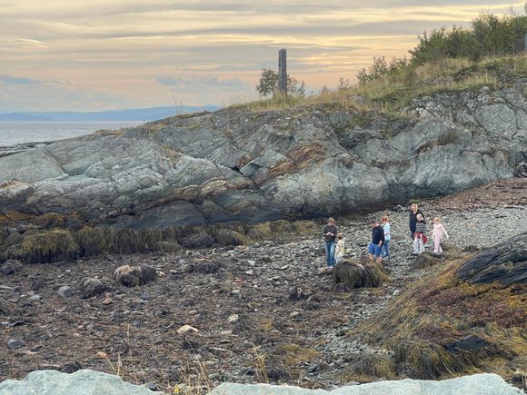 Random family on the beach