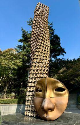 There were lots of whimsical sculptures throughout the city.