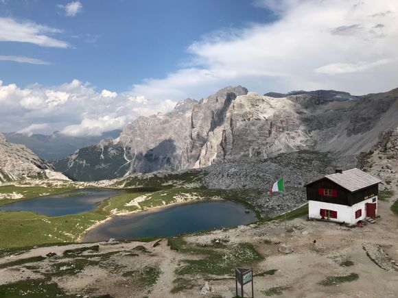 View from the The Rifugio Locatelli (Dreizinnenhütte)