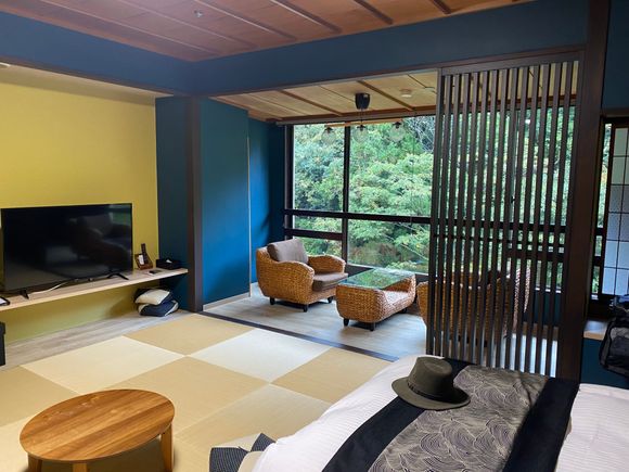 Our spacious room, overlooking the gorge