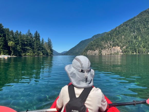 Kayaking on lake Cresent 