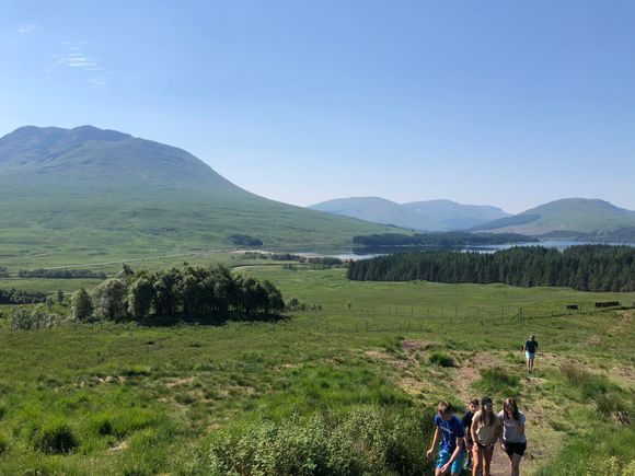 Loch Tulla from Bridge of Orchy viewpoint - school group field trip