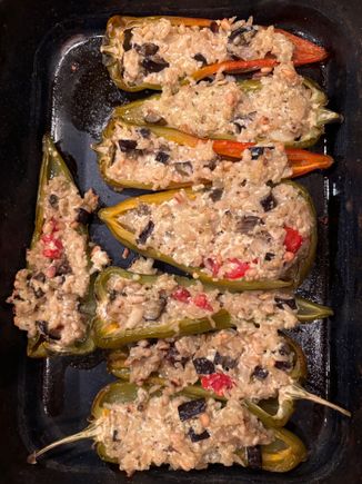 The stuffed peppers were excellent; my wife thought they were the best ever. I love when that happens.