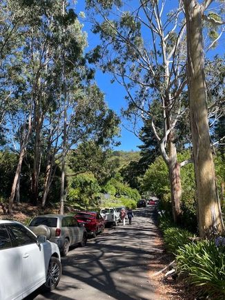 Not much parking in these narrow hills roads 