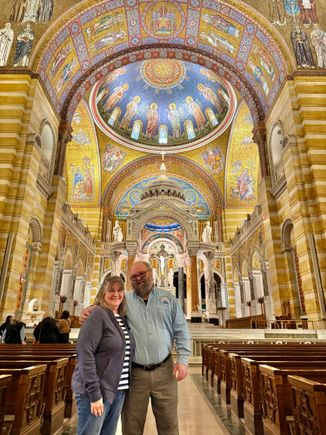 41.5 million glass mosaics were used to decorate the interior. Takes your breath away. As beautiful a church as I have ever seen.